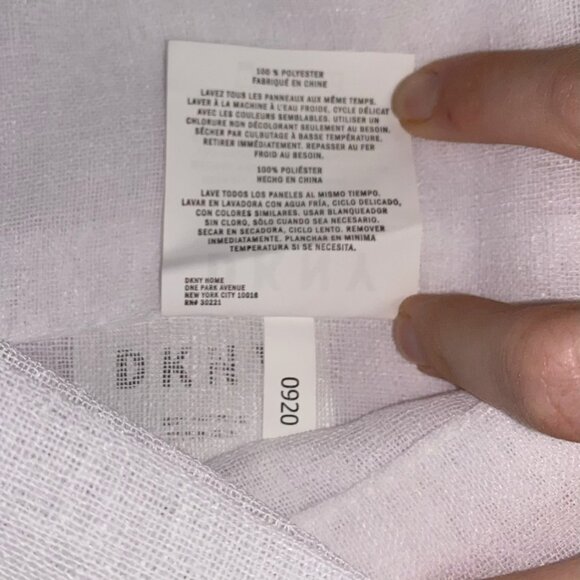 DKNY 50 x 84 DOWNTOWN SHEER White Window Curtains 2 Panels Drapes Set. - Picture 11 of 11